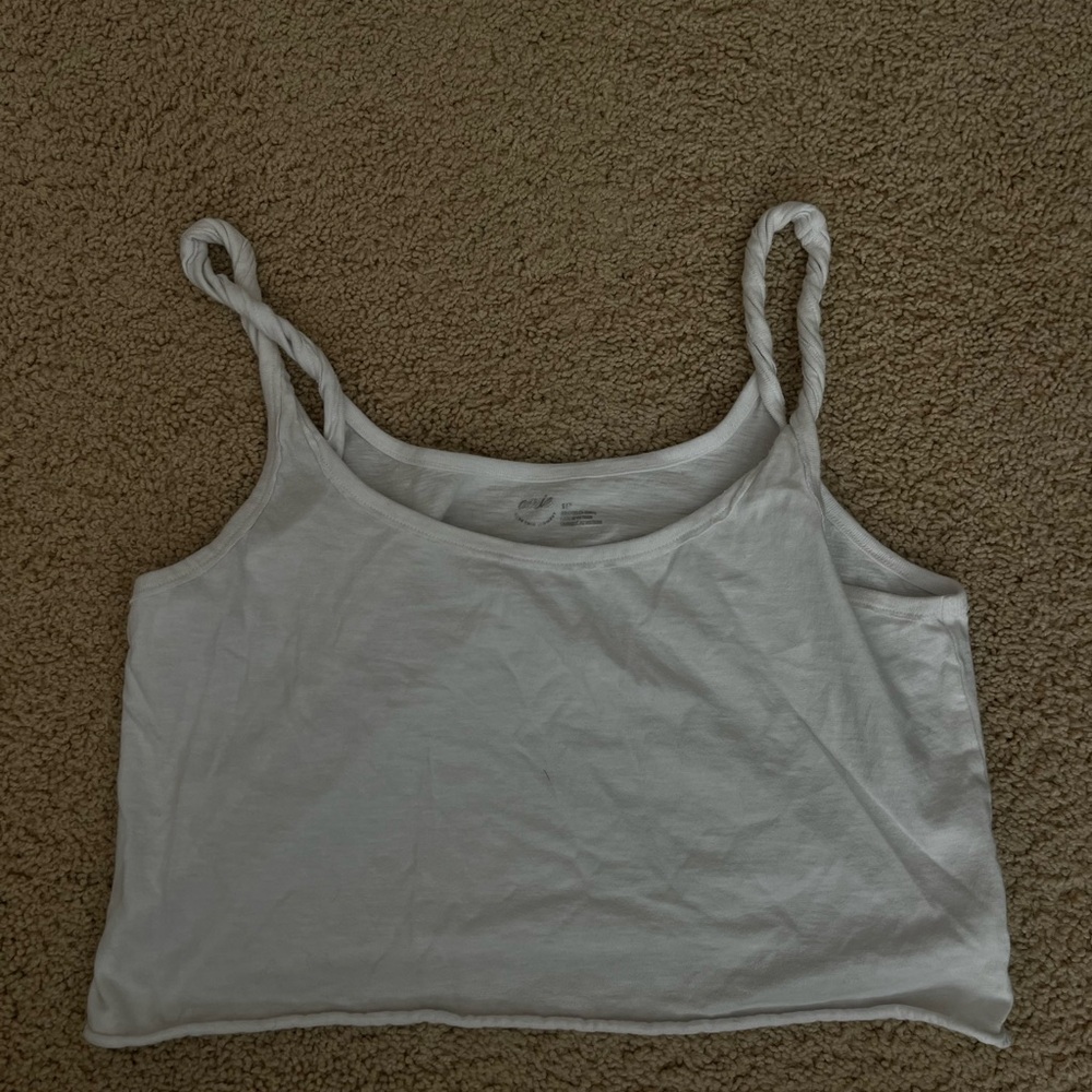 Aerie White Twist Strap Camisole